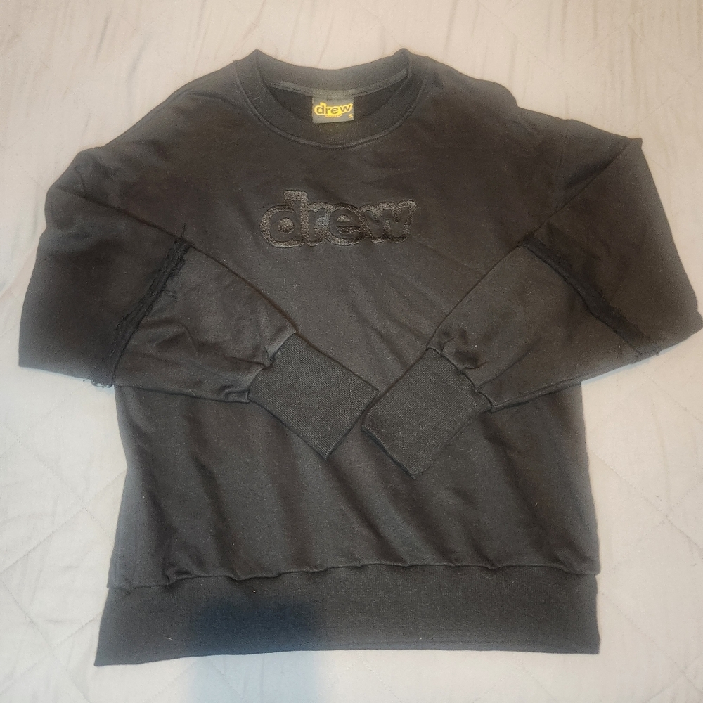 Drew House Sweatshirt Size Small Black Embroidered‎ Heavyweight Justin Bieber